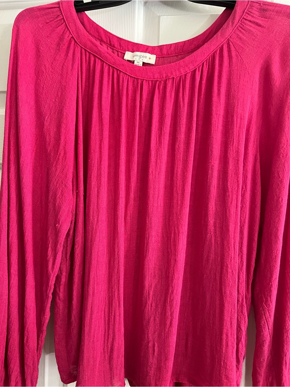 Umgee Hot Pink Long Sleeve Women's Top